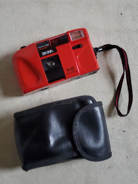 Vintage Camera 1980's Japan Rokinon  SK-102 35mm Red - Display or Prop Only