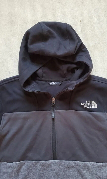NORTH FACE Hoodie Pullover Boys XL 1/2 Zip Pouch Pocket Black and Grey RRP £55