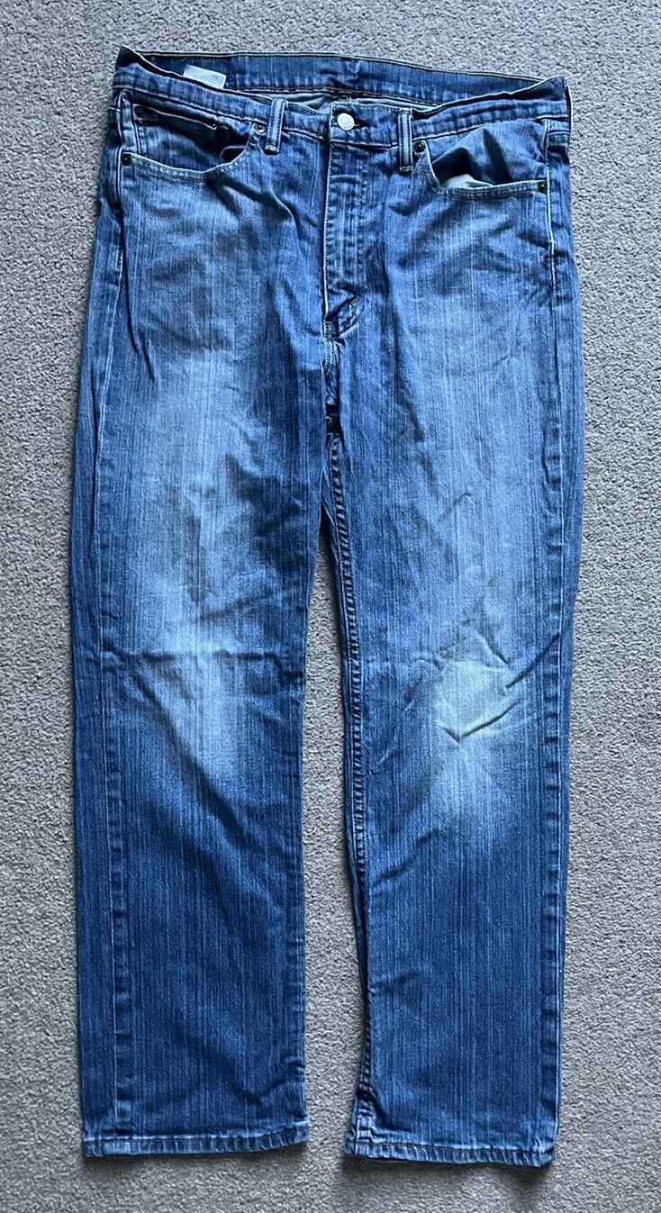 LEVIS 514 JEANS Mens W 36 L 30 vintage blue denim red tab regular fit A74