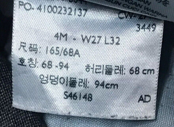 Womens LEVIS 512 Skinny Fit Jeans W 27  L 32  No. 469