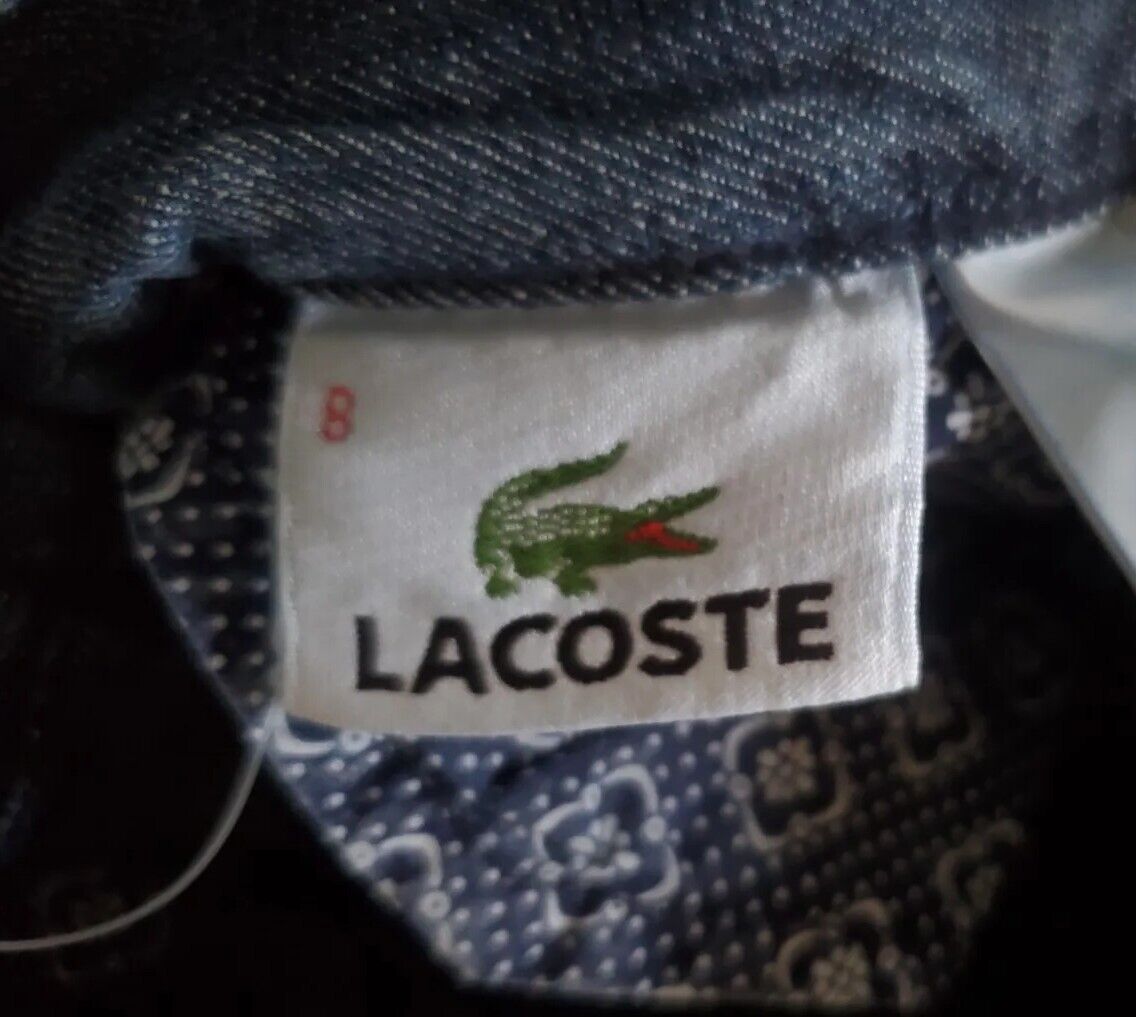 LACOSTE Boys Jeans W 22 L 23 Size 8 Blue Denim New With Tag Rrp €85