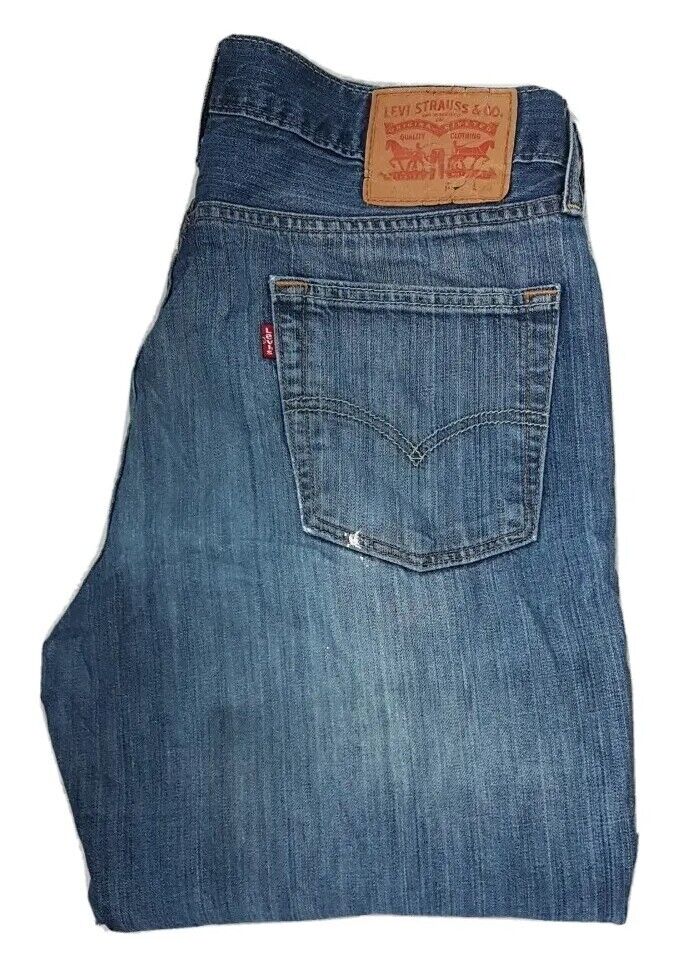 LEVIS 514 JEANS Mens W 34  L 34 Classic Fit Blue Denim Red Tab No 947