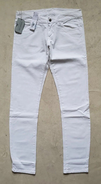 WOMENS LACOSTE JEANS White Stretch Cotton EU 42 UK 12 W 32 L 33  New Rrp €130