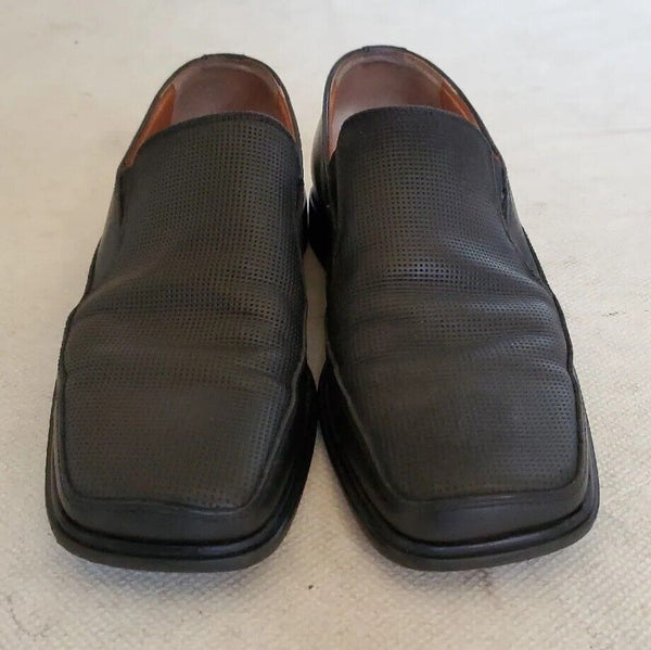 RUSSELL BROMLEY LOAFER SHOES Men UK 6 EU 40 Textured Black Leather Made In Italy