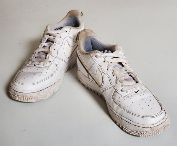 NIKE AIR FORCE 1 LV8 White Blue Womens Uk 6 Eu 39 Leather