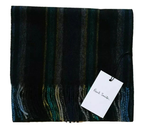 PAUL SMITH SCARF SIGNATURE STRIPES PURE LAMBSWOOL BNWT MADE in UK RRP £140