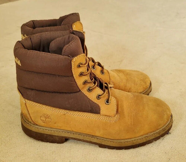 TIMBERLAND Boots Womens UK 5.5 EU 39 Classic 6 Inch Quilt Tan Nubuck and Brown