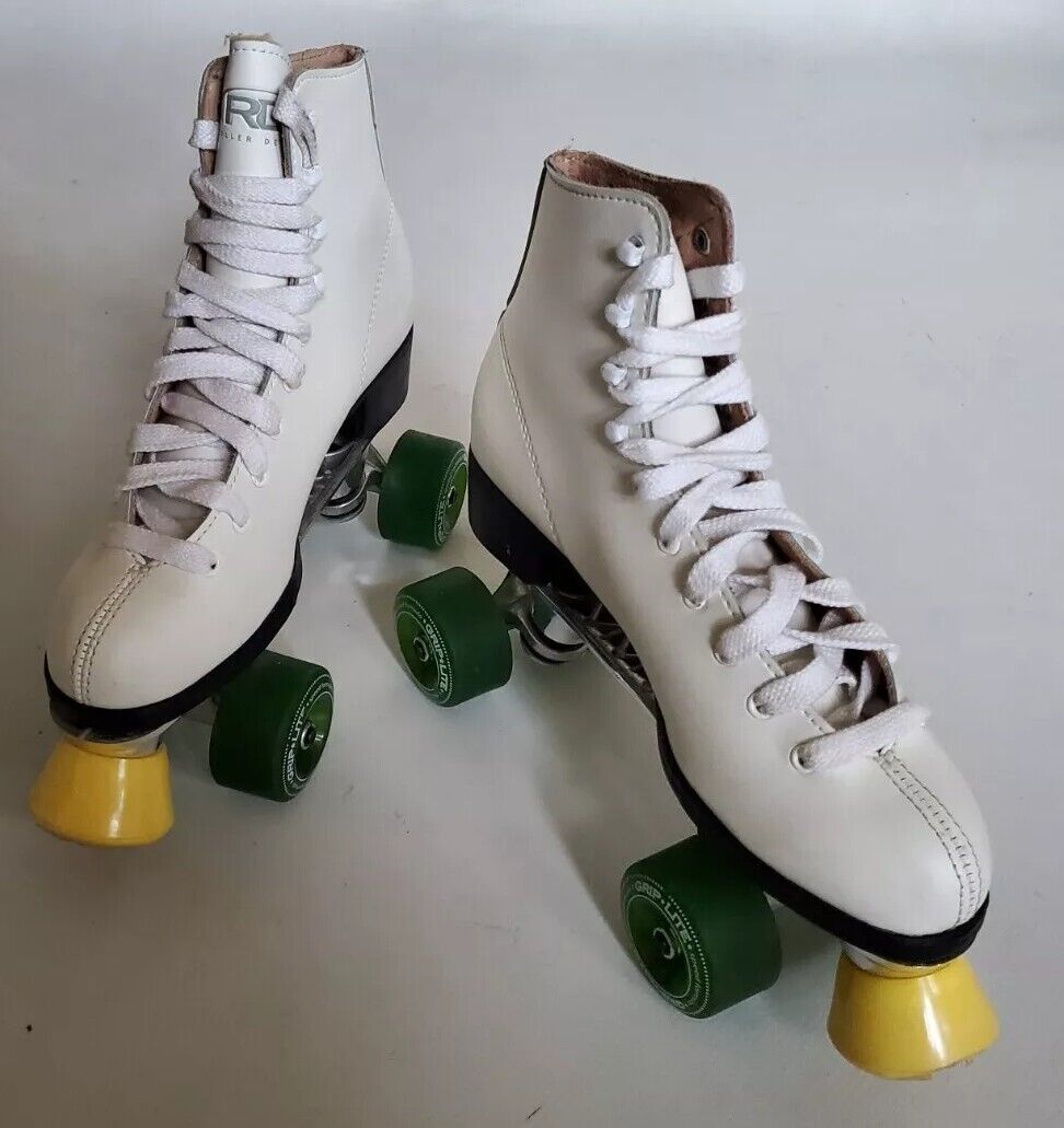 ROLLER DERBY Roller Skates Classic 300 White Leather Uk 6 Eu 40  - New Deadstock