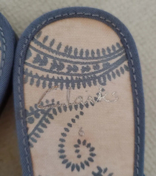 CLARKS Tralee Sandals Thong Flip Flops Womens UK 6 EU 39.5 Blue New In Box