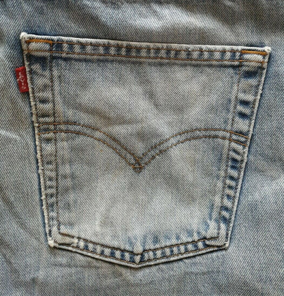 LEVIS 521 Jeans Mens W 36 L 31 Vinyage Blue Denim Red Tab Regular Fit No 165