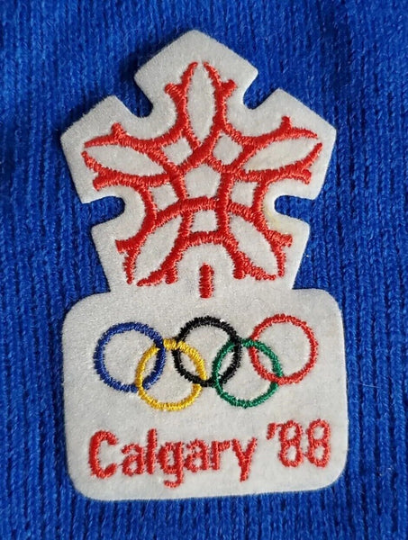 CALGARY 88 WINTER OLYMPICS Snood Scarf Blue Canada New - Never Worn