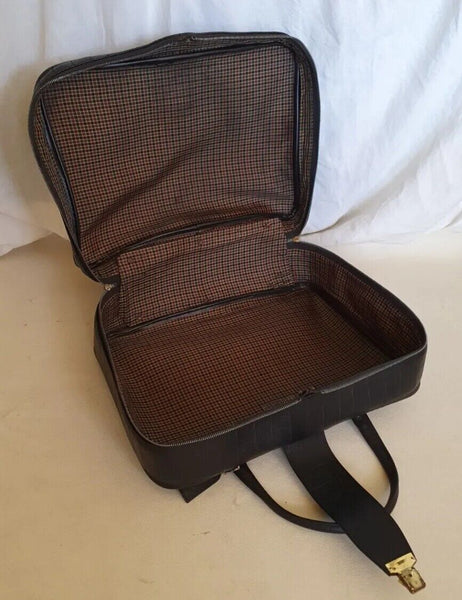 VINTAGE BAG Overnight Holdall Gym Crock Effect Black Original 70's