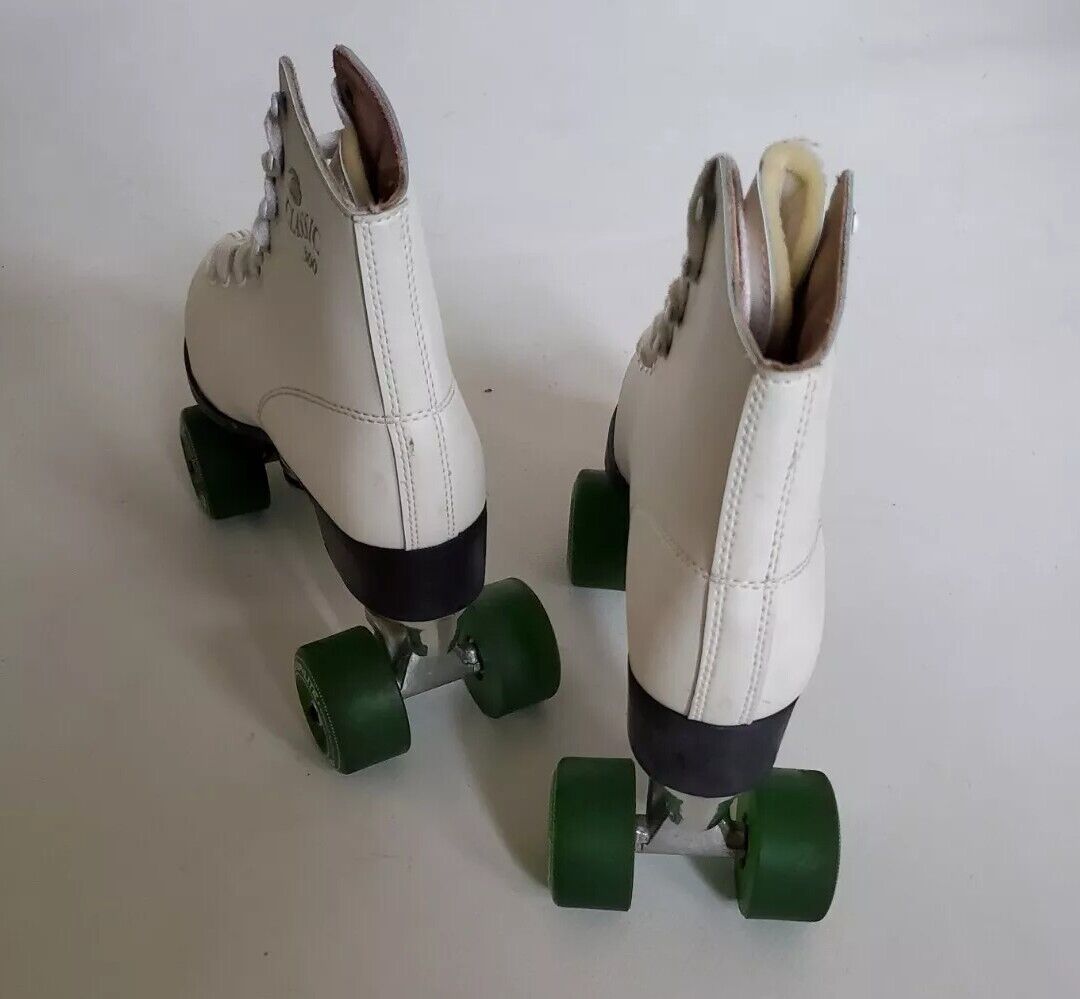 ROLLER DERBY Roller Skates Classic 300 White Leather Uk 6 Eu 40  - New Deadstock