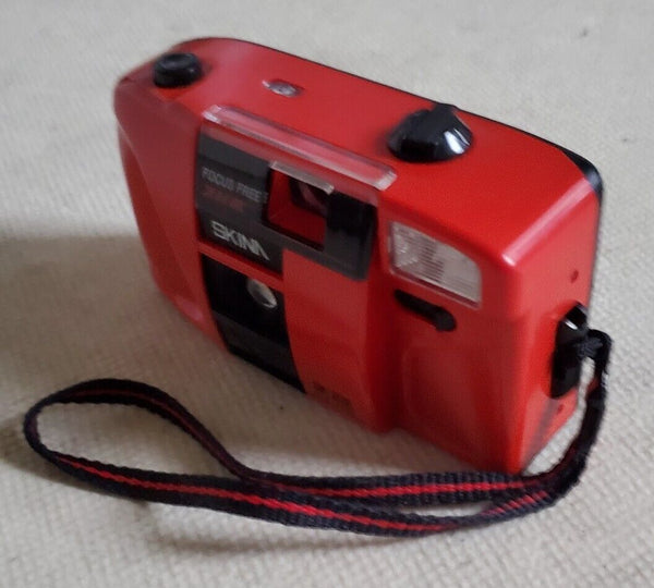 Vintage Camera 1980's Japan Rokinon  SK-102 35mm Red - Display or Prop Only