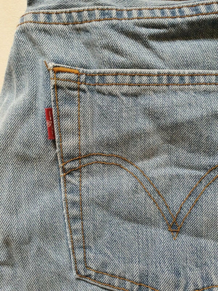 LEVIS 751 JEANS Mens 34 L 28 VINTAGE BLUE DENIM RED TAB CLASSIC FIT no 7