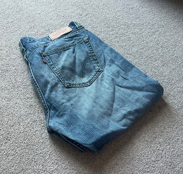 LEVIS 506 JEANS Mens W 36 L 34 vintage blue denim red tab regular fit A46