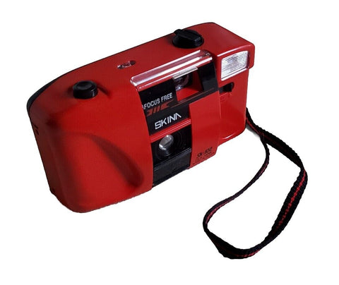 Vintage Camera 1980's Japan Rokinon  SK-102 35mm Red - Display or Prop Only