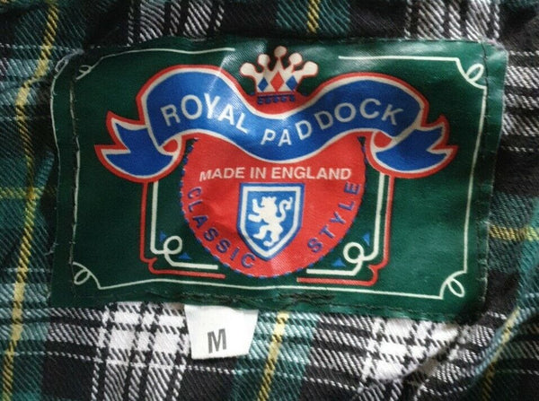 ROYAL PADDOCK Wax Jacket Coat Mens M Green Waxed Cotton Vintage Made In UK (72)