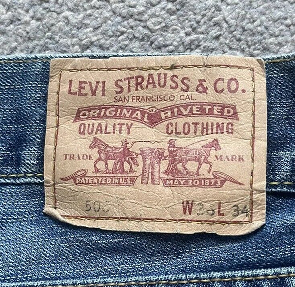 LEVIS 506 JEANS Mens W 36 L 34 vintage blue denim red tab regular fit A46
