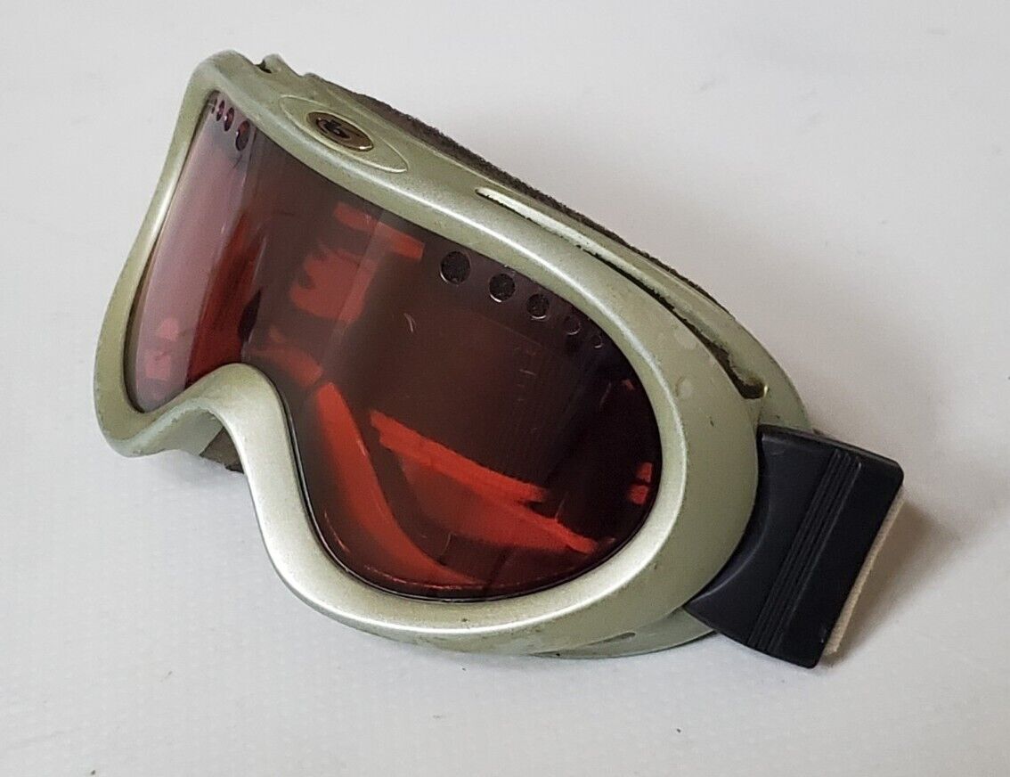 BOLLE Ski Snowboard Goggles Vintage 80's Adult Silver Frames Red Lens