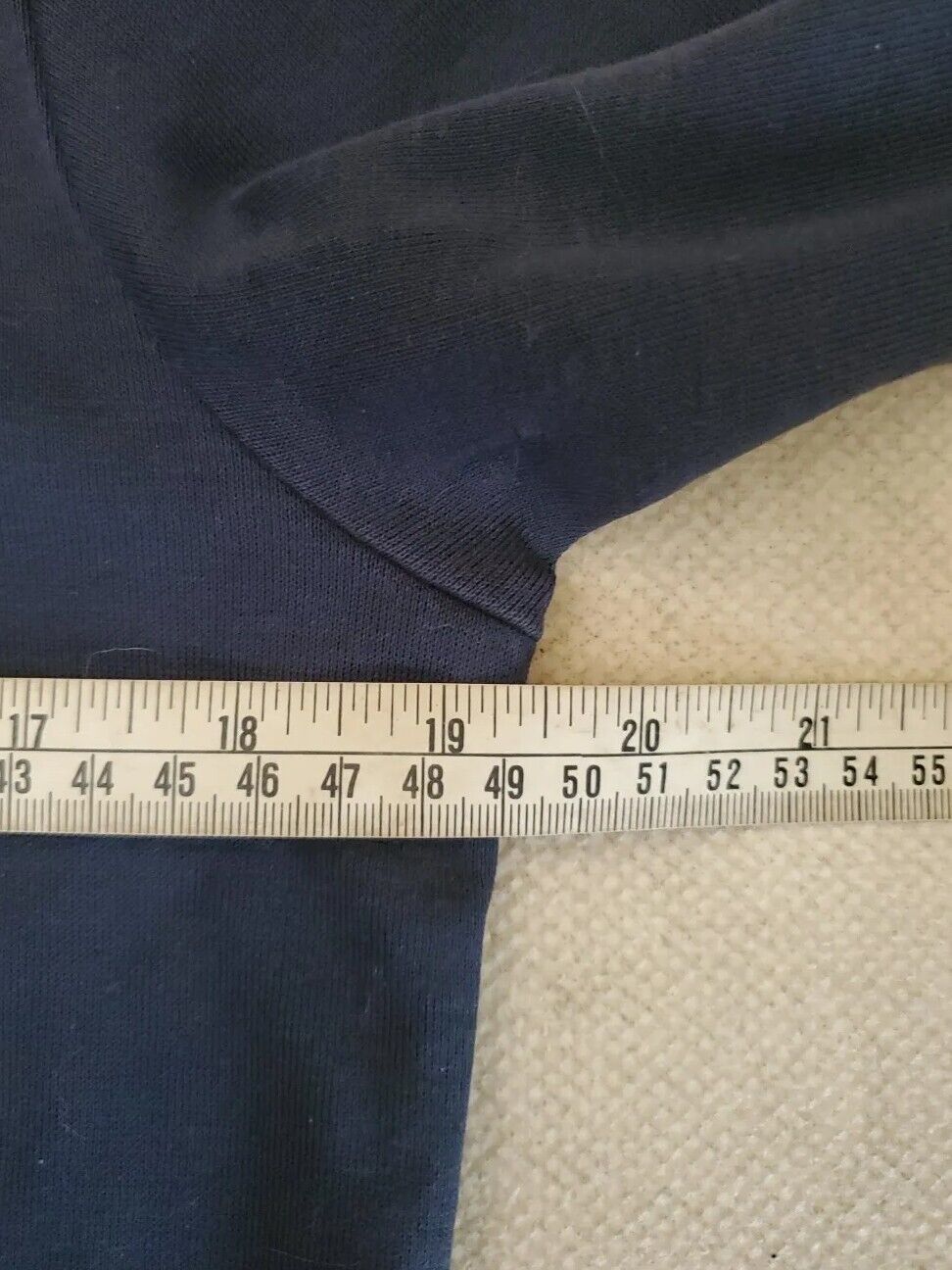 HUGO BOSS Salbo Sweatshirt Mens S Navy Blue Jersey Slim Fit Spellout Logo