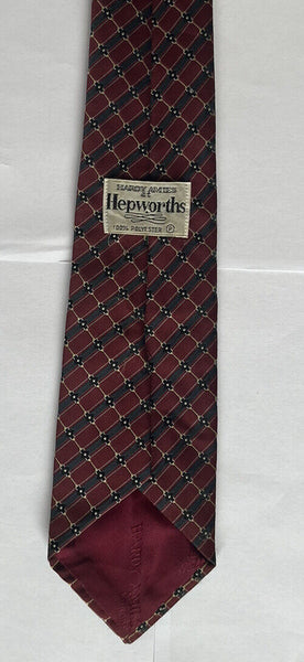 VINTAGE  HEPWORTHS TIE Made in England Genuine 1970's