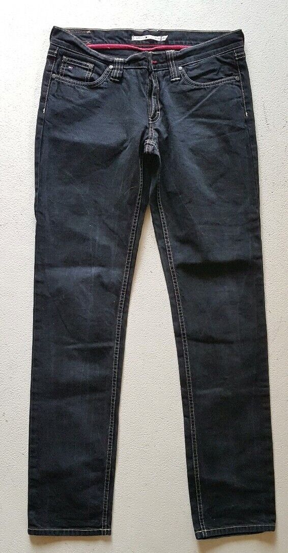Womens TOMMY HILFIGER JEANS W 29 L 34 Slim Fit Black No. 59