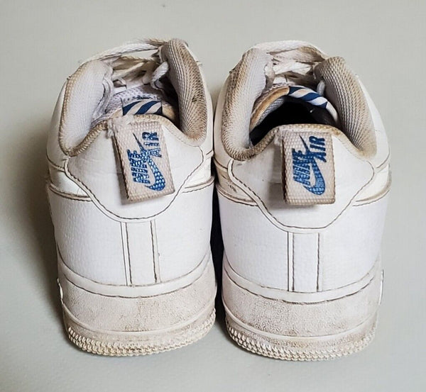NIKE AIR FORCE 1 LV8 White Blue Womens Uk 6 Eu 39 Leather