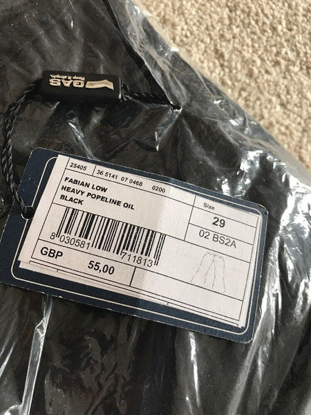 GAS 3/4 JEANS BLACK Size 29 Waist 20 Leg MADE IN ITALY