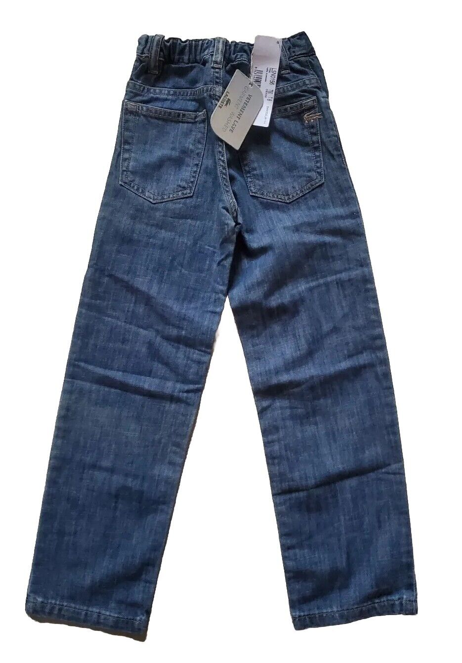 LACOSTE Boys Jeans W 22 L 23 Size 8 Blue Denim New With Tag Rrp €85