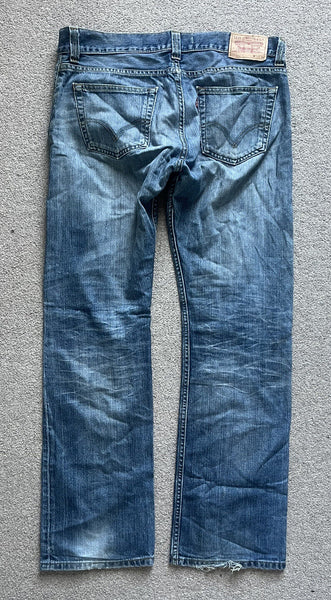 LEVIS 506 JEANS Mens W 36 L 34 vintage blue denim red tab regular fit A46