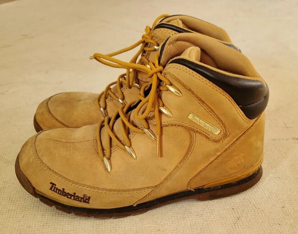TIMBERLAND Boots Womens UK 5 EU 38 Euro Sprint Hiker Tan Nubuck Trim In Leather