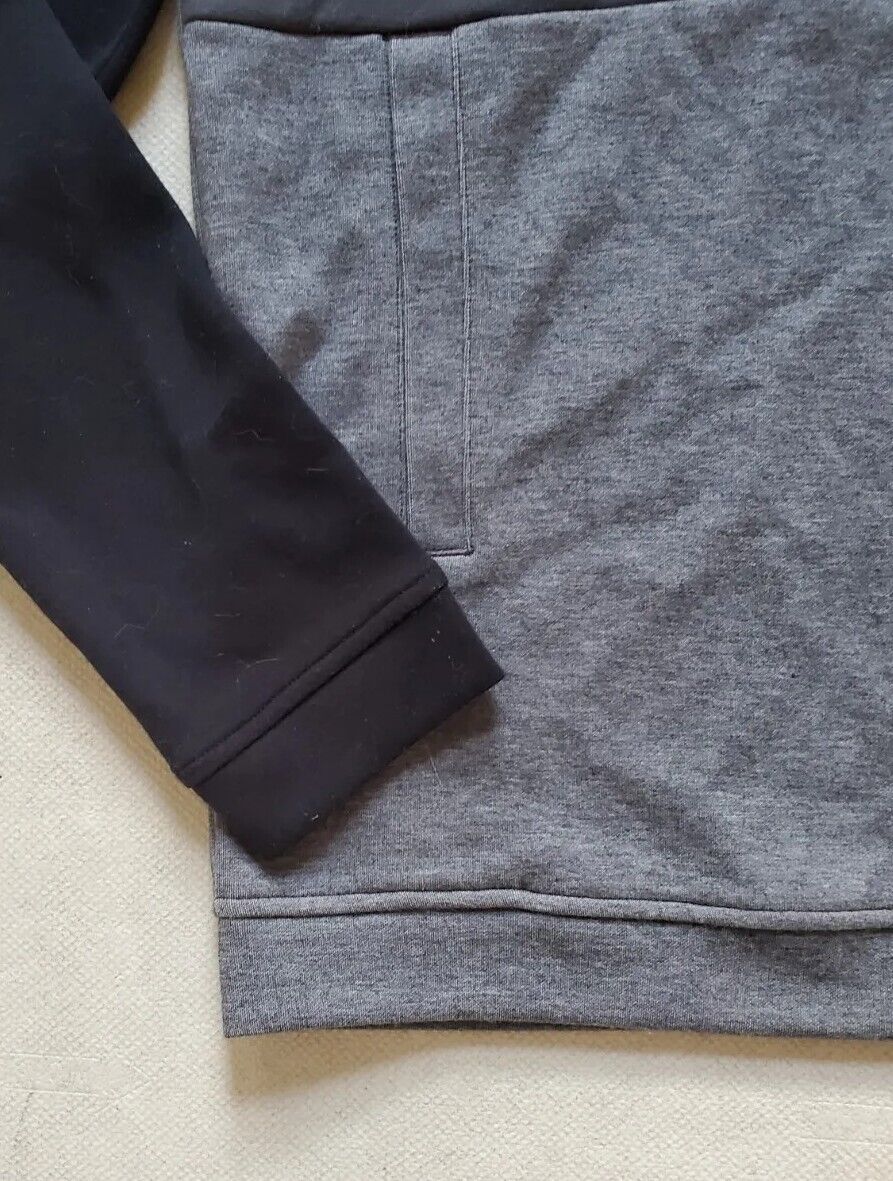 NORTH FACE Hoodie Pullover Boys XL 1/2 Zip Pouch Pocket Black and Grey RRP £55