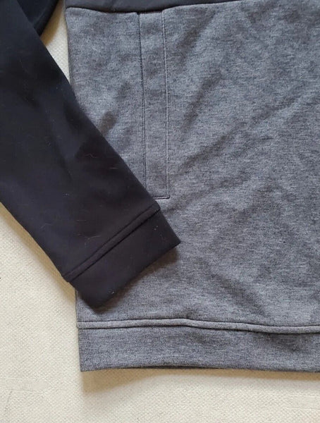 NORTH FACE Hoodie Pullover Boys XL 1/2 Zip Pouch Pocket Black and Grey RRP £55