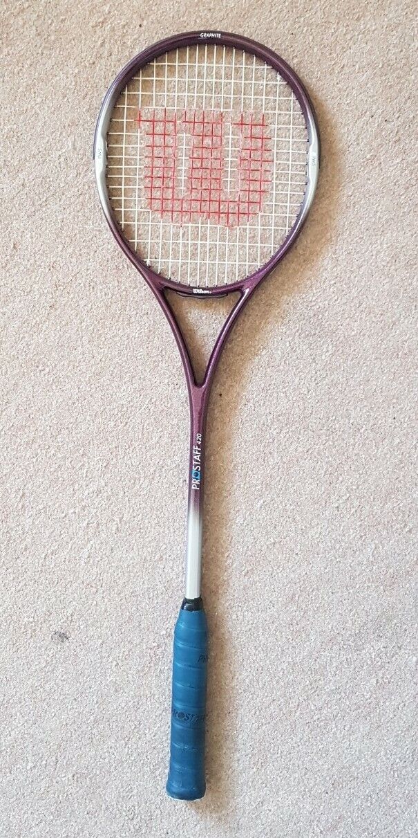Wilson Prostaff 420 Squash Racket with Case Purple Graphite Mid Size