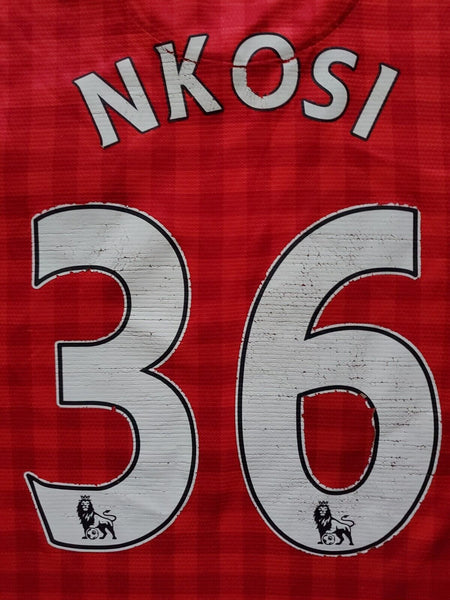 MANCHESTER UNITED 2012 Football Shirt Jersey Nkosi 36 Nike AON Prem Patches Sz M