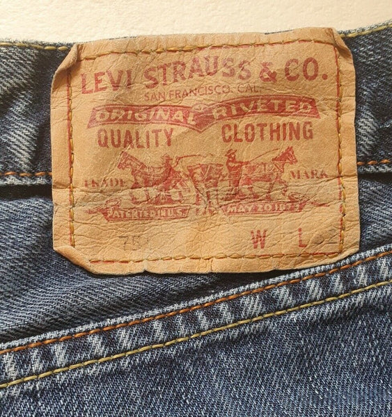 LEVIS 751 Jeans W 28 L 30 Vintage Regular Fit Blue Denim Red Tab (8)
