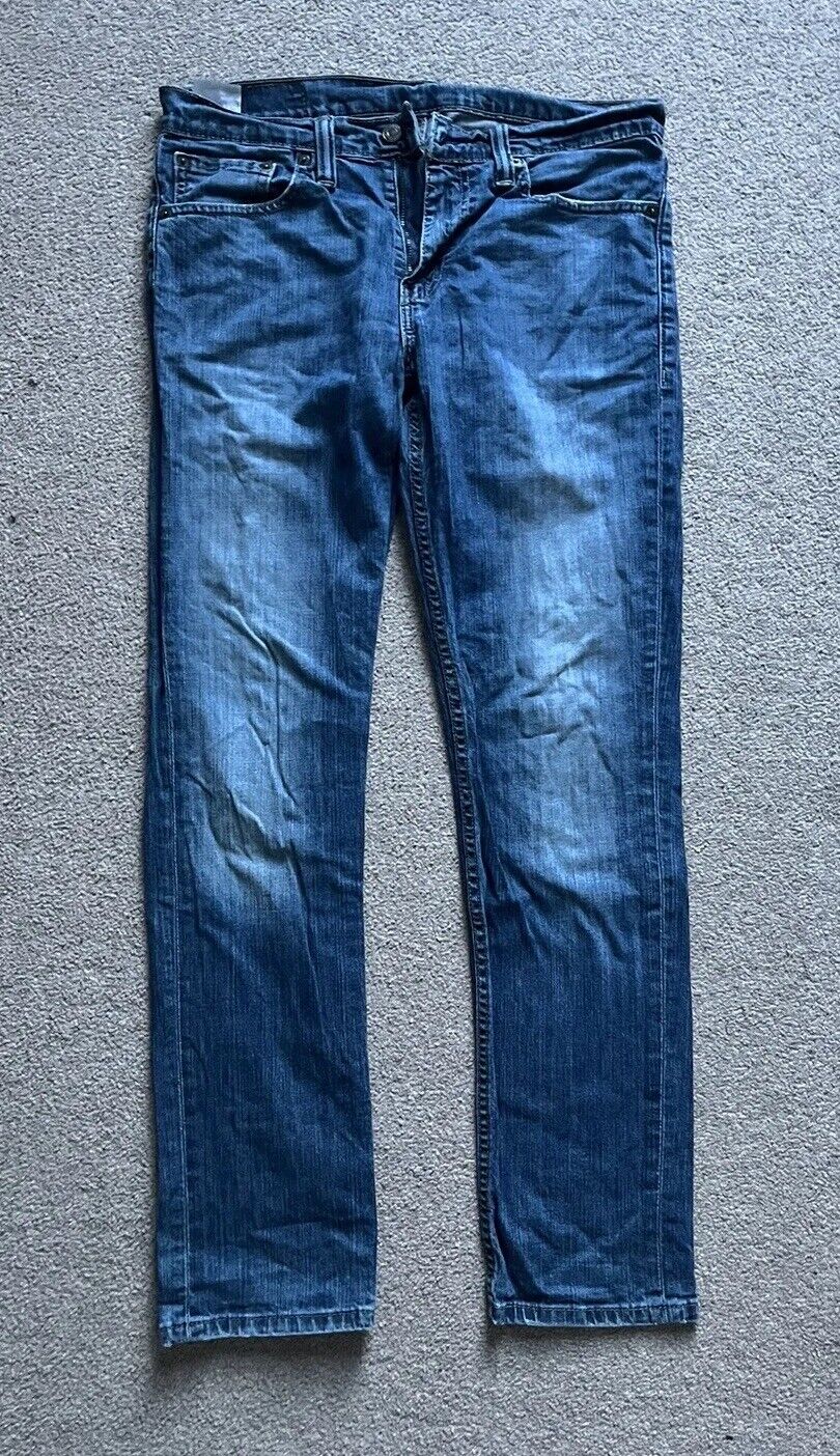 LEVIS 511 JEANS Mens W 32 L 32 vintage blue denim red tab regular fit A76