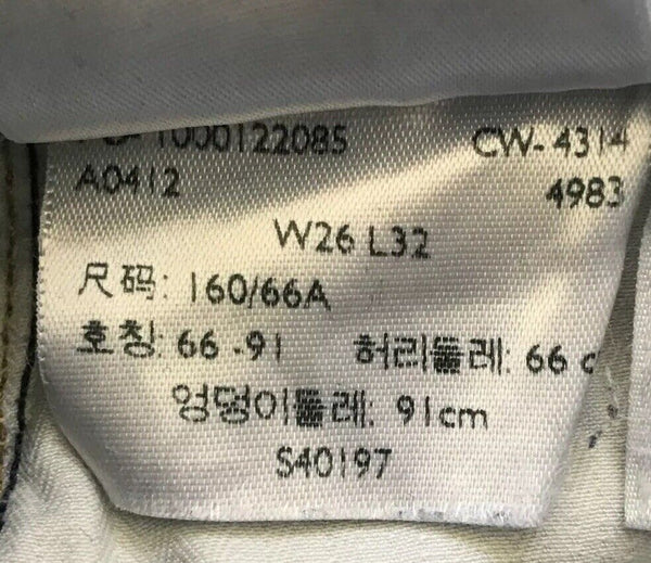Womens LEVIS Jeans Demi Curve W 26 L 32 Straight Fit No. 466