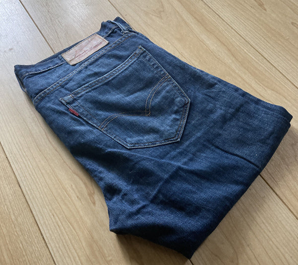 LEVIS 520 Jeans Mens W 34 L 32 Vintage Blue Denim Red Tab Regular Fit No 132