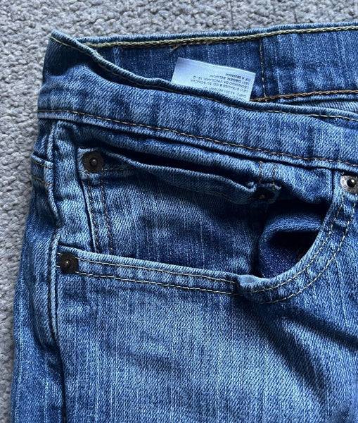 LEVIS 514 JEANS Mens W 36 L 30 vintage blue denim red tab regular fit A74