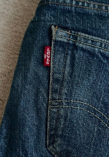 LEVIS 520 JEANS Mens W 28 L 32 vintage blue denim red tab slim fit A68