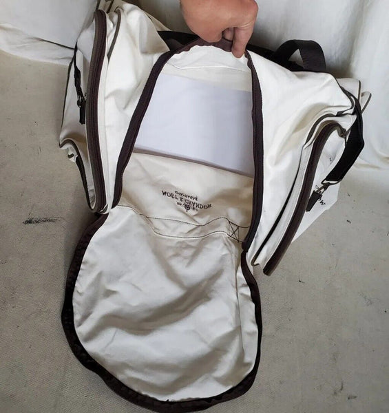 Vintage Moet Chandon Duffle Bag Xl Holdall Cream Canvas British Open 90's