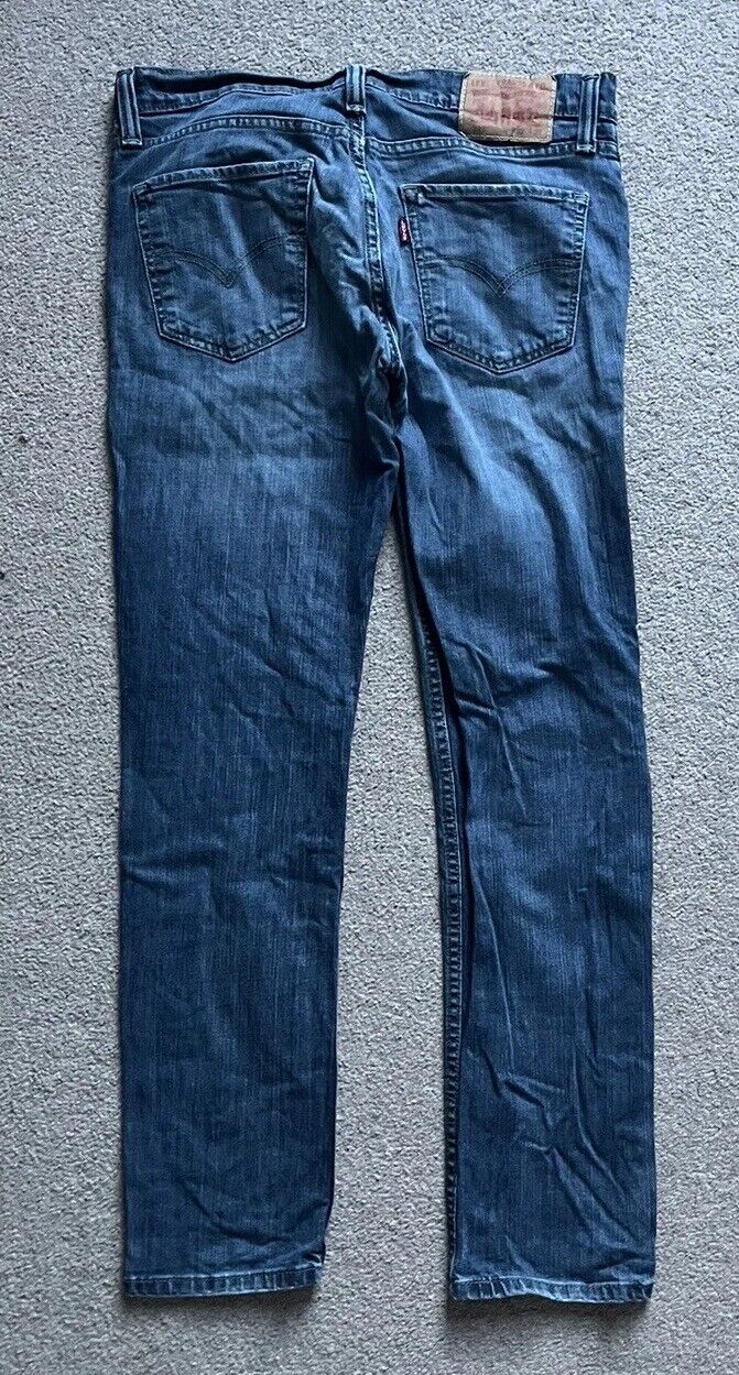 LEVIS 511 JEANS Mens W 32 L 32 vintage blue denim red tab regular fit A76