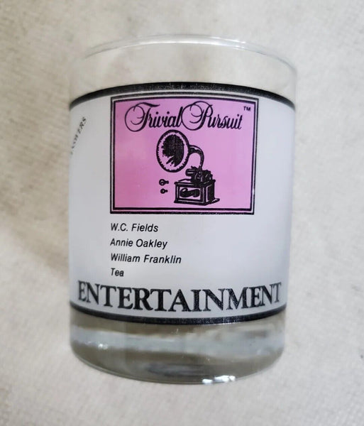 TRIVIAL PURSUIT GLASSES Tumblers Set Of 6 With Stirrers New Unused Vintage 80's