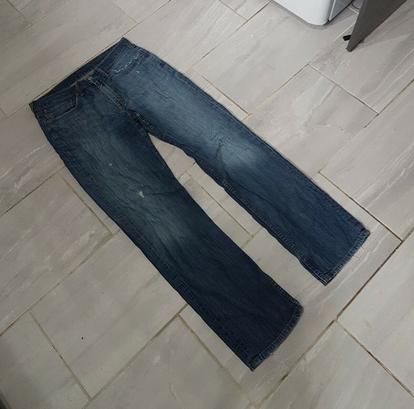 LEVIS 514 JEANS Mens W 34  L 34 Classic Fit Blue Denim Red Tab No 947