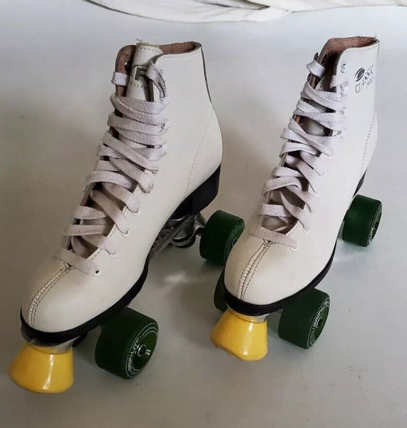 ROLLER DERBY Roller Skates Classic 300 White Leather Uk 6 Eu 40  - New Deadstock