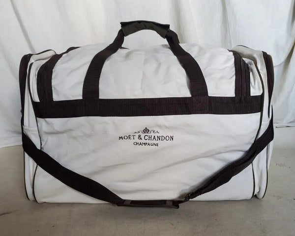 Vintage Moet Chandon Duffle Bag Xl Holdall Cream Canvas British Open 90's