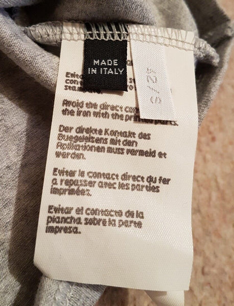 ICEBERG ICE-J DUEL Vest Top Womens 10 Grey Cotton Blend Stretch Made In Italy