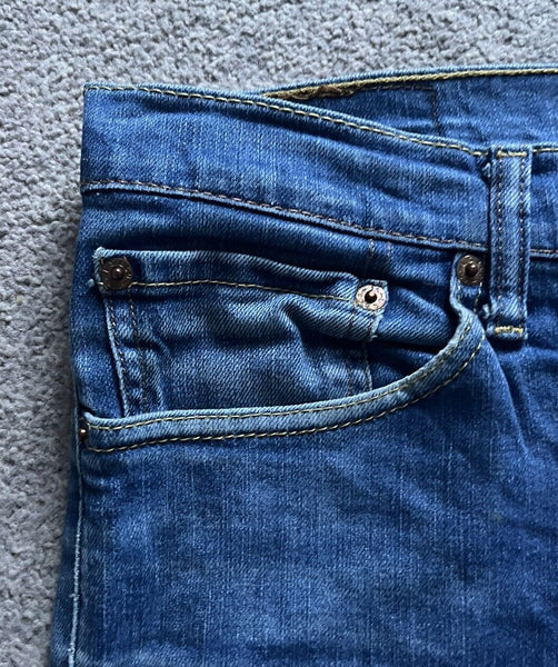 LEVIS 511  JEANS Mens W 34 L 34 vintage blue denim red tab regular fit A79